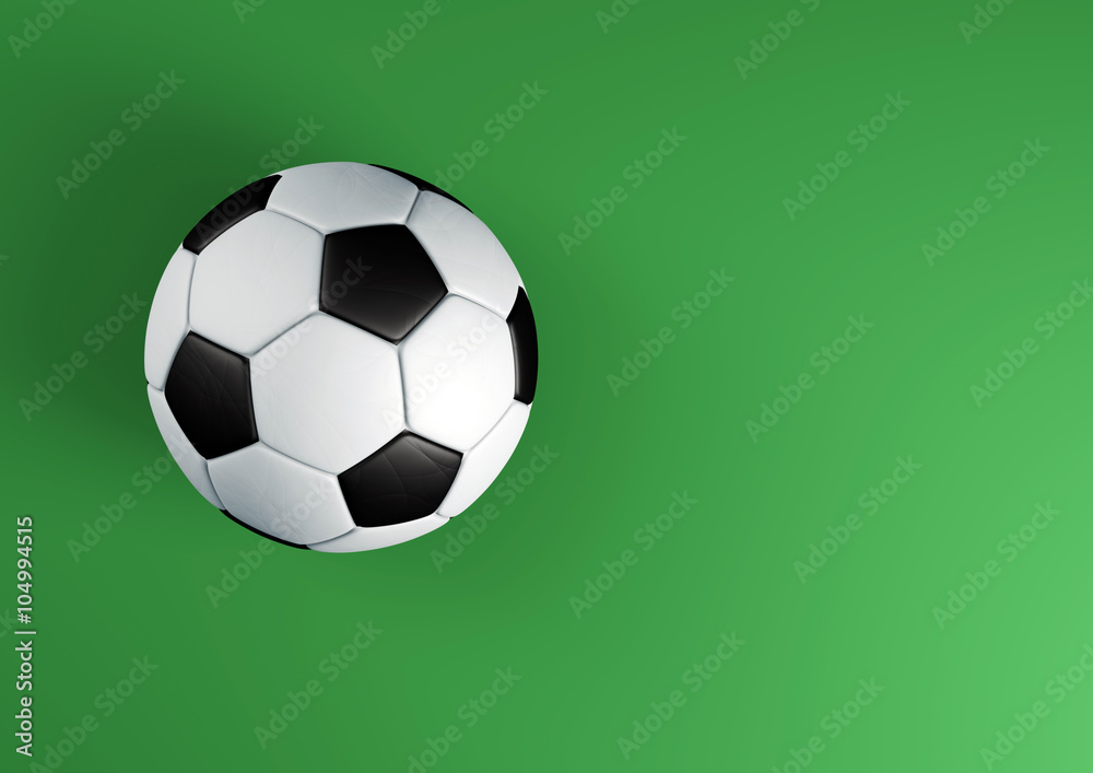 Soccer ball with shadows on green background. Soccer ball with shadows on green background.