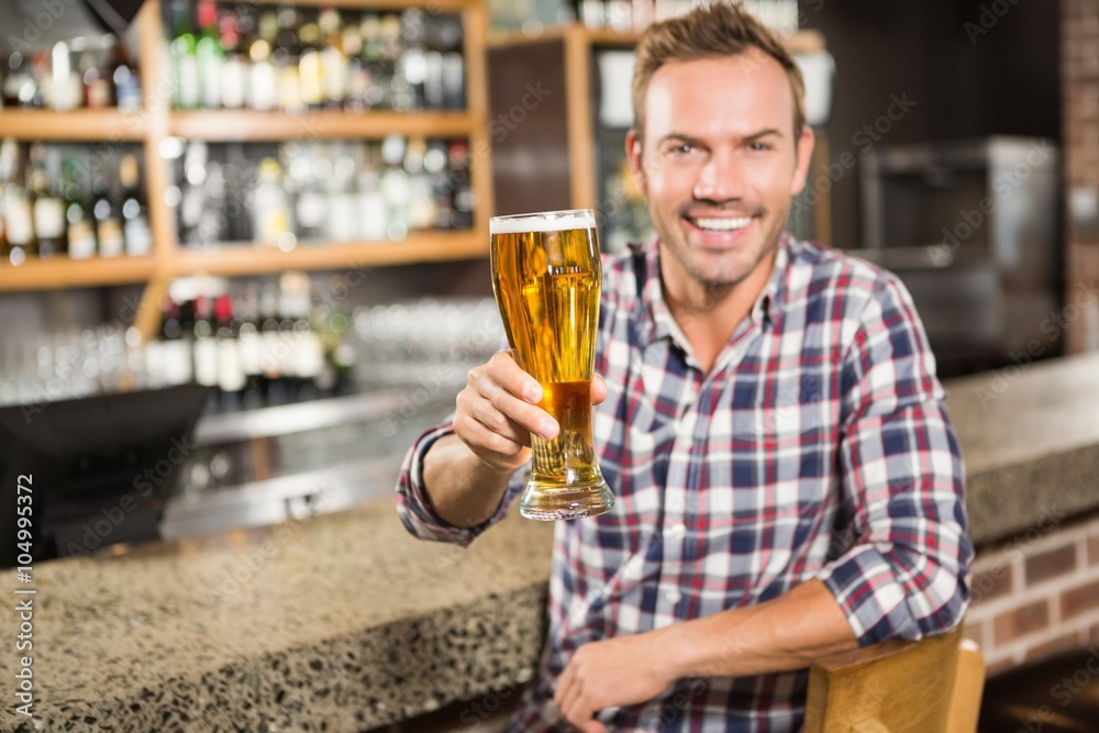 Handsome man having a beer Handsome man having a beer