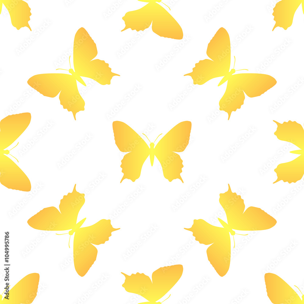 Obraz premium golden butterfly seamless
