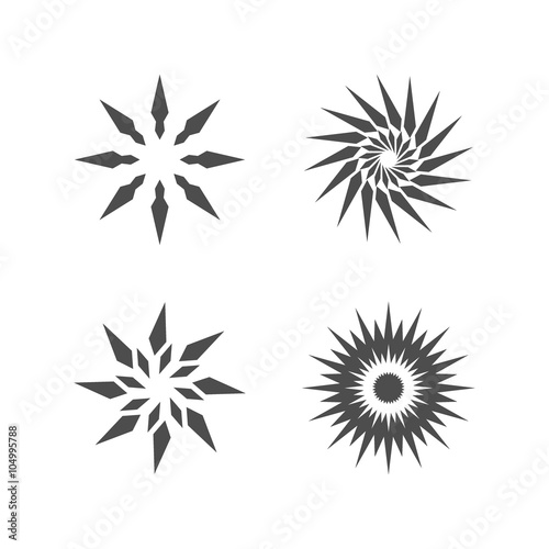 Set of abstract stars for design