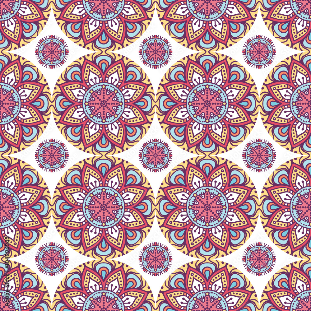 Ethnic floral seamless pattern Ethnic floral seamless pattern
