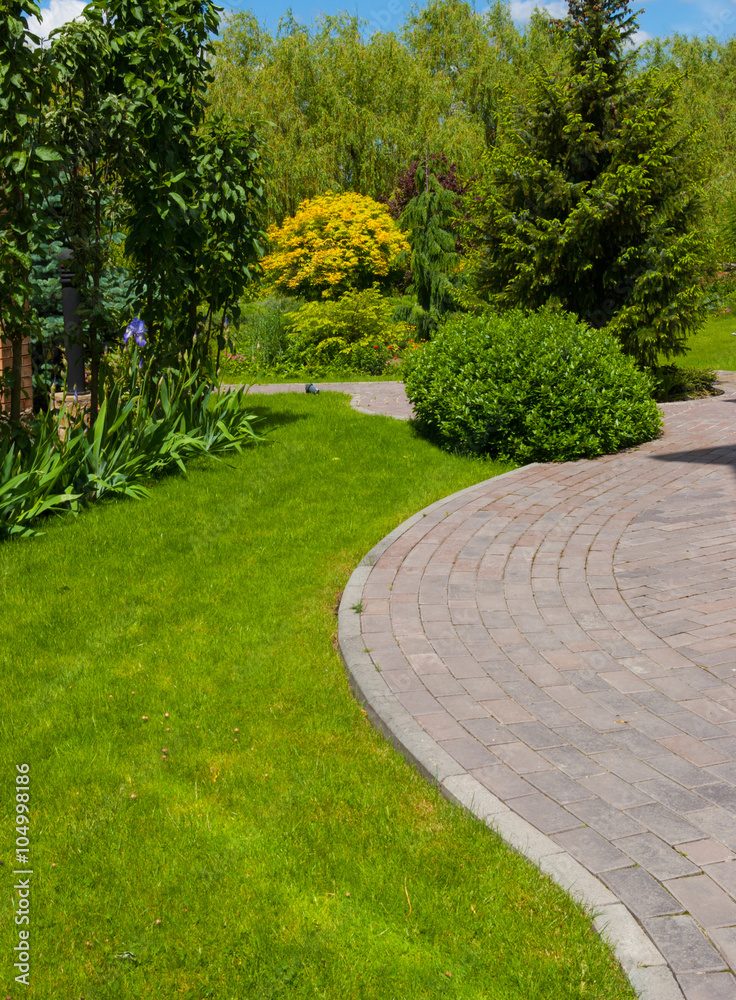 Garden landscape in spring