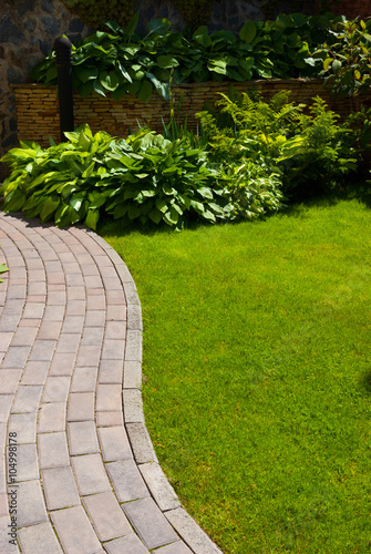 Garden stone path