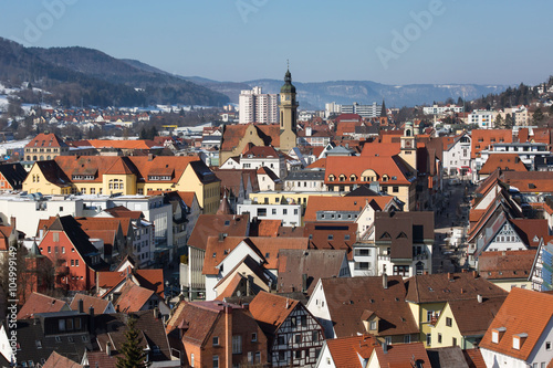 Ausblick auf die Stadtmitte von Albstadt-Ebingen