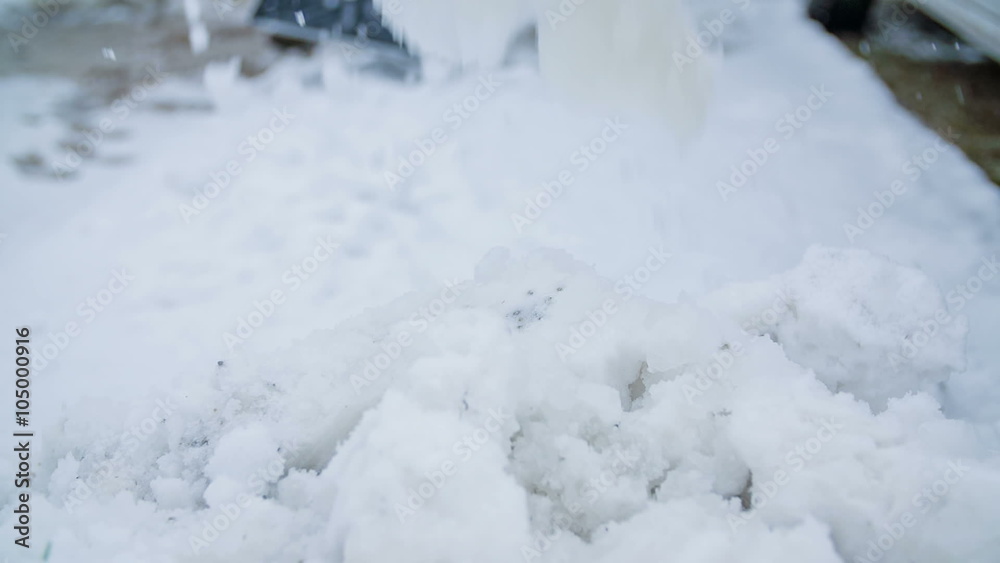 Throwing snow on a pile Throwing snow on a pile