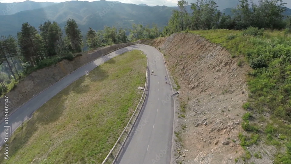 Mountain curve winding road Mountain curve winding road