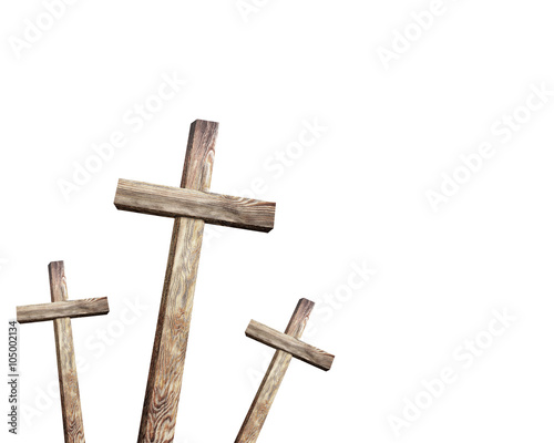 Old brown wooden cross