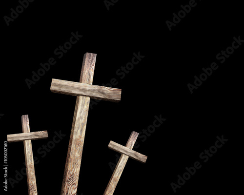 Old brown wooden cross