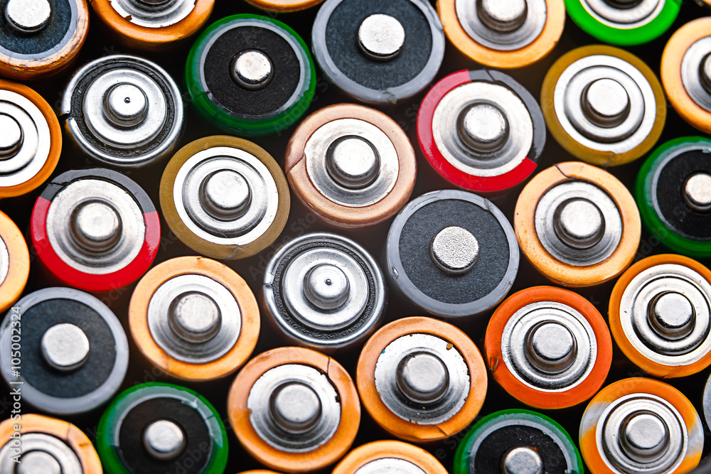 Energy abstract background of colorful batteries Energy abstract background of colorful batteries