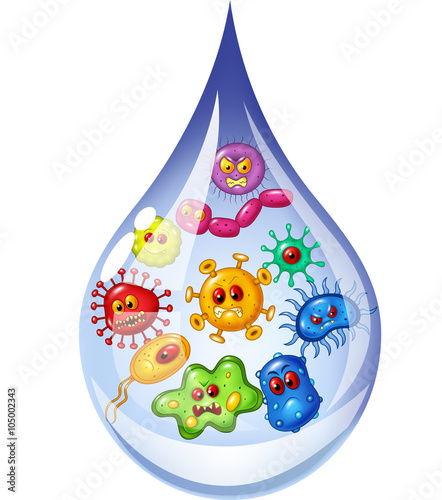 Illustration of Drop of dirty water