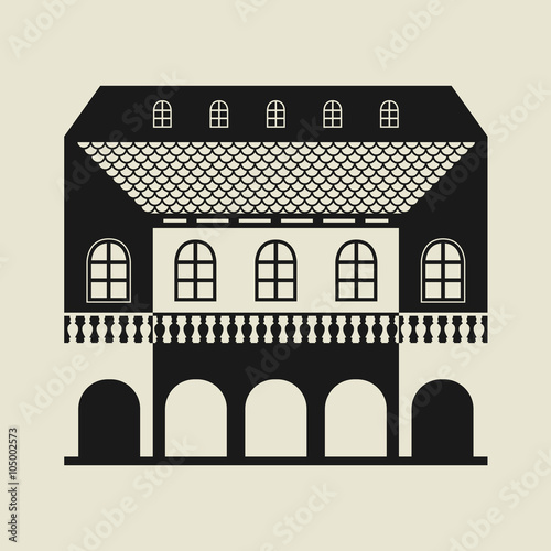 Vintage stylized house