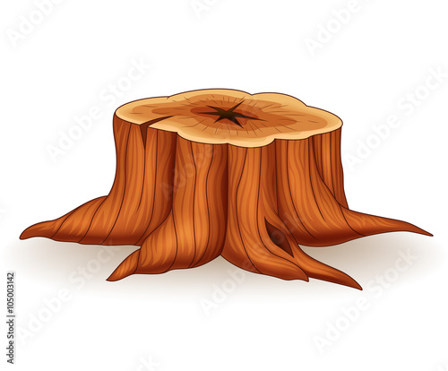 Illustration of tree stump 