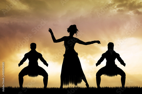 Canvastavla Maori dance at sunset