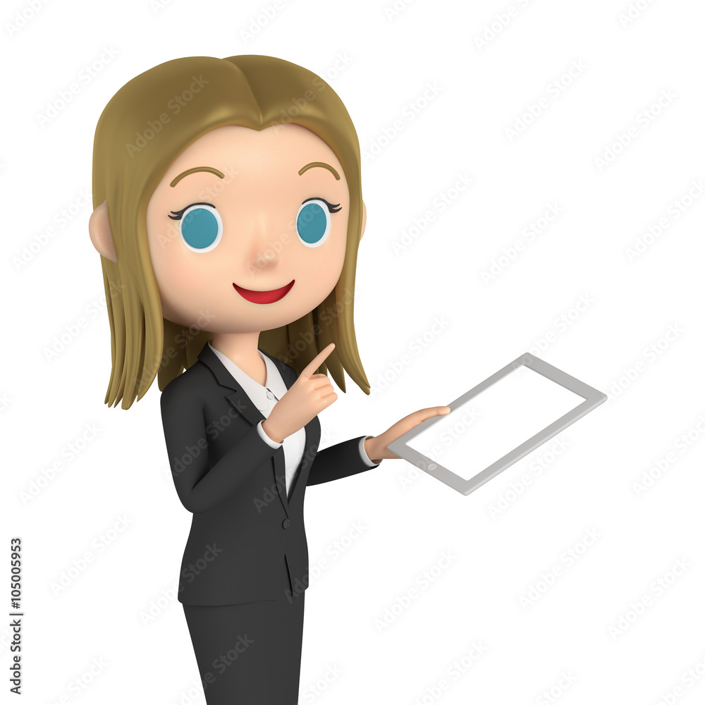 Portrait of small and pretty businesswoman Portrait of small and pretty businesswoman