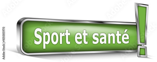 Sport et santé sur panneau vert