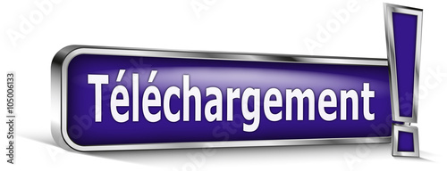 Téléchargement sur panneau bleu