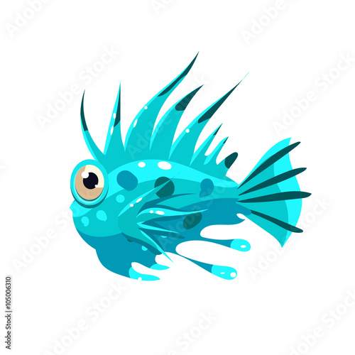 Prickly Fish. Vector Illustration