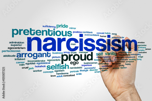фотографія Narcissism word cloud