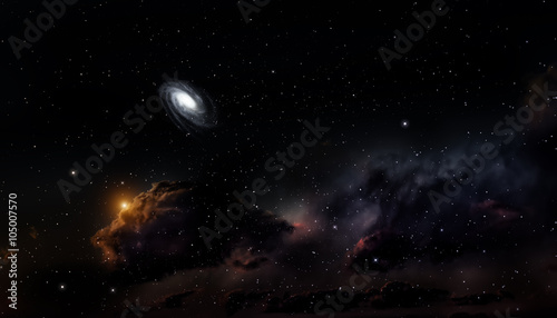 Space background with nebula  stars and galaxy.