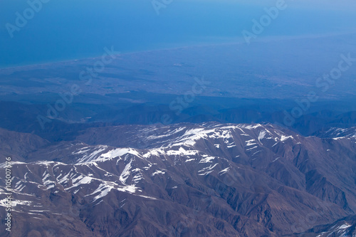 The mountain's view from air 