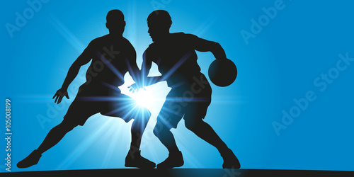 Basket - Dribble - Rayons lumineux