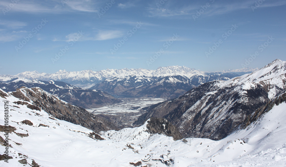 Landscape from the Kaprun skiing resort.