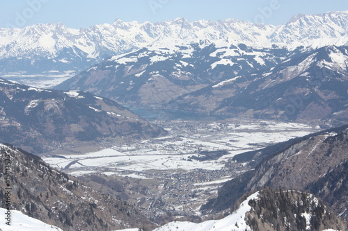 Landscape from the Kaprun skiing resort. © makarova