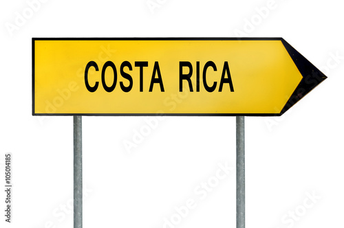 Yellow street concept sign Costa Rica isolated on white © bennian_1