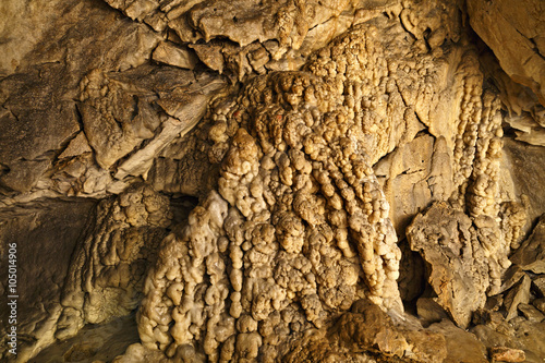 Geological texture inside a cave