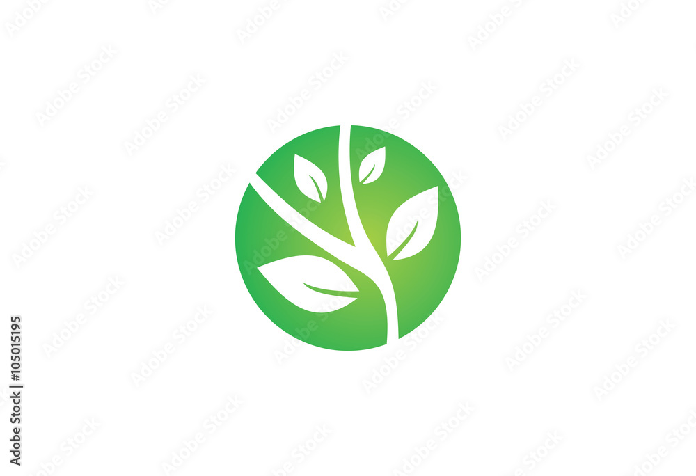 Ecological organic various icons logo Ecological organic various icons logo