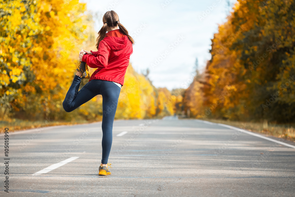 Running in a forest Running in a forest