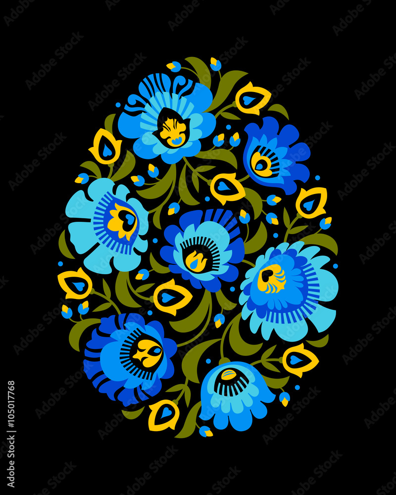 Fototapeta premium Polish folk inspired Easter egg