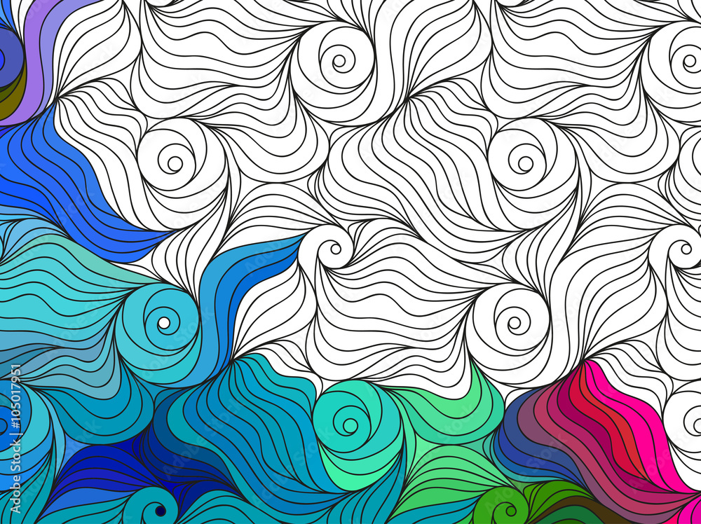 Vector abstract seamless fantasy pattern hand drawn ornaments Vector abstract seamless fantasy pattern hand drawn ornaments