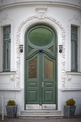 Ornate Green Doorway