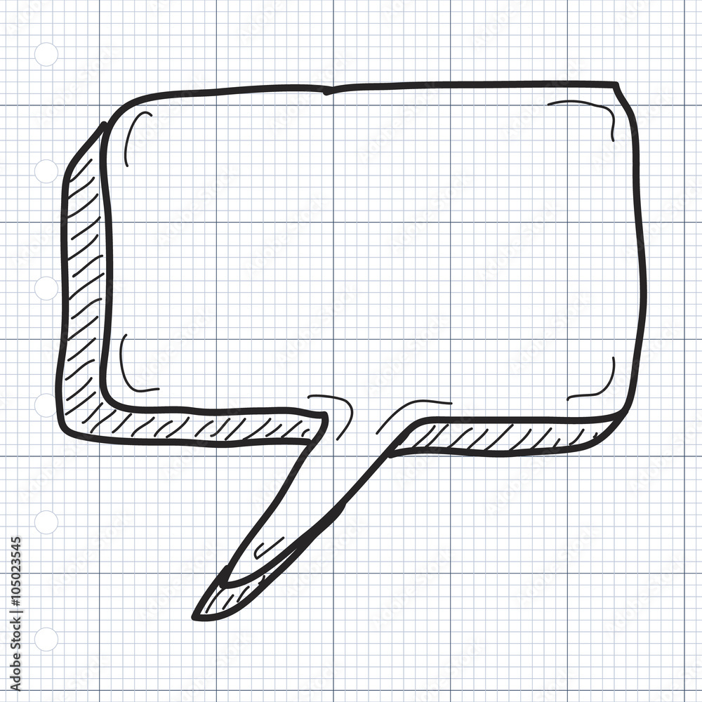 Simple doodle of a speech bubble Simple doodle of a speech bubble