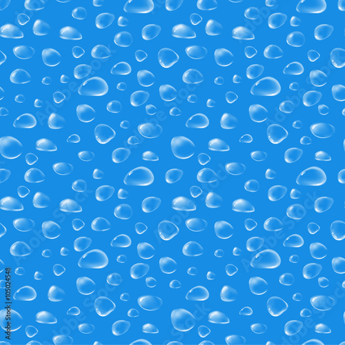 Water drops seamless pattern