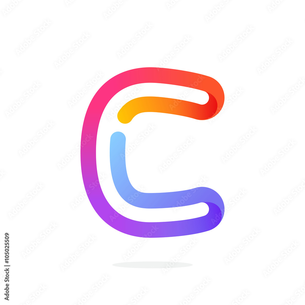 C letter colorful logo. C letter colorful logo.