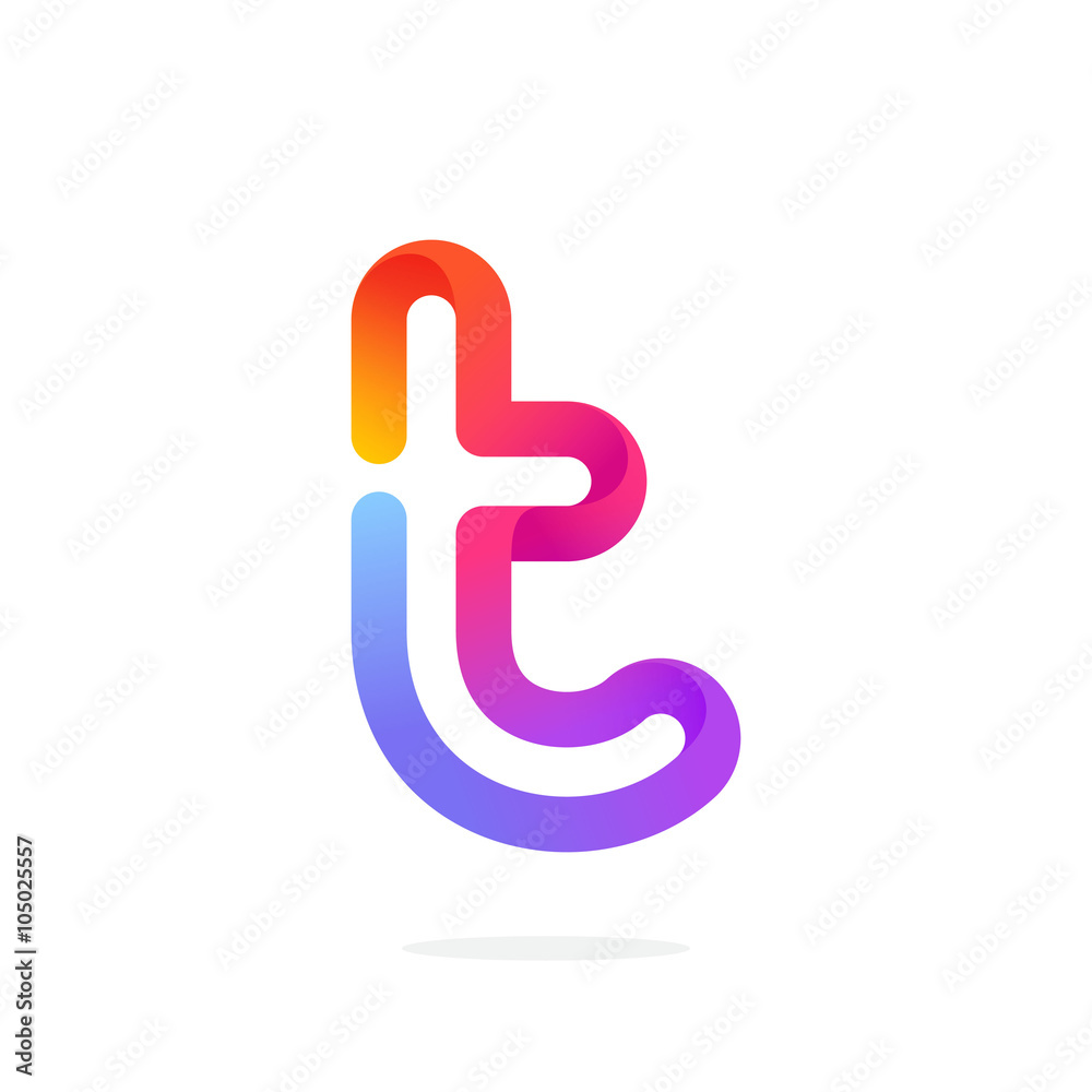 T letter colorful logo. T letter colorful logo.