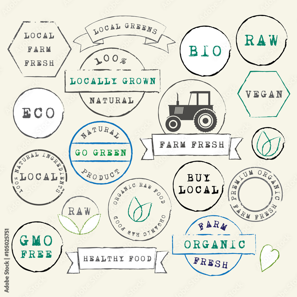 Farm Fresh Organic Stamps Set
