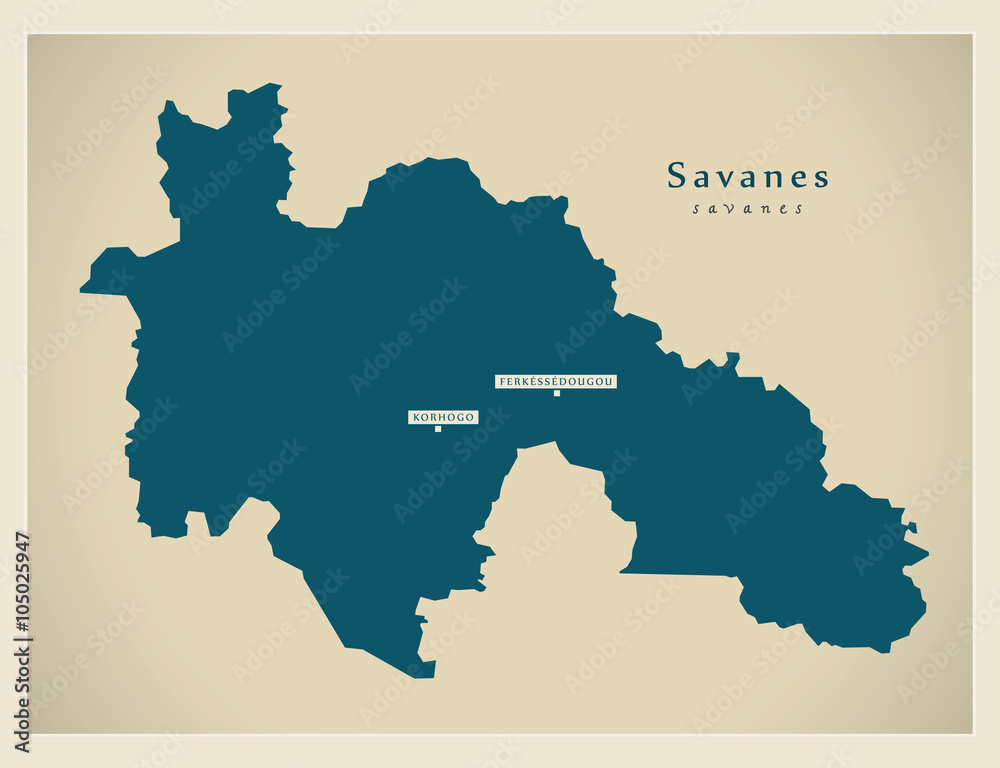 Modern Map - Savanes CI