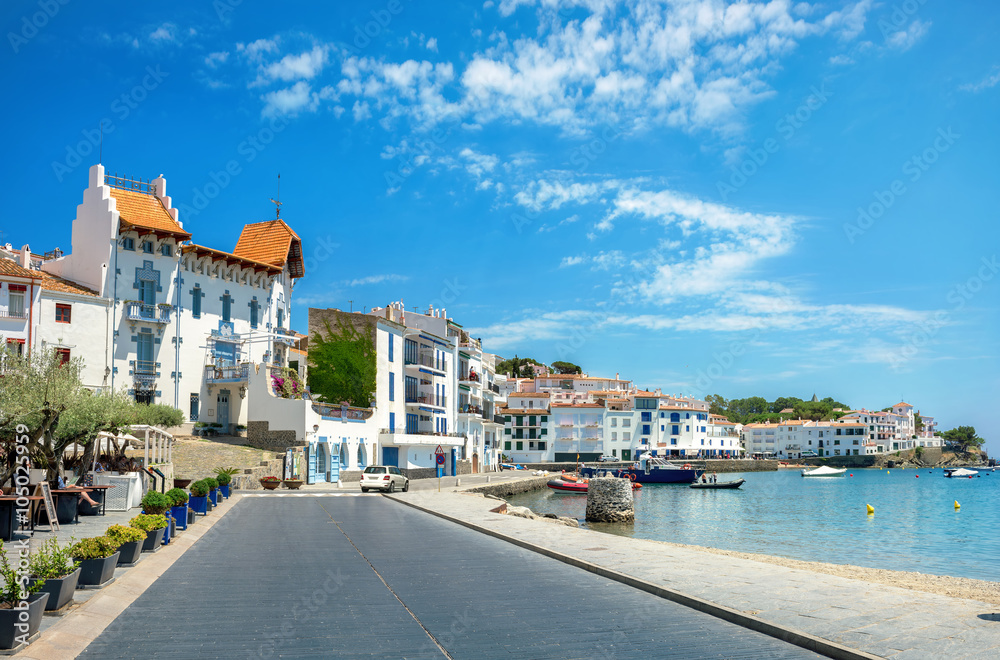 Cityscape of Cadaques village, Costa Brava, Catalonia, Spain