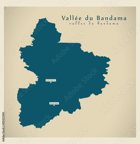 Modern Map - Vallee du Bandama CI