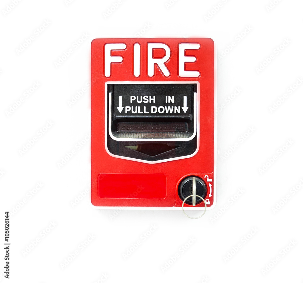 Naklejka premium Old red box fire