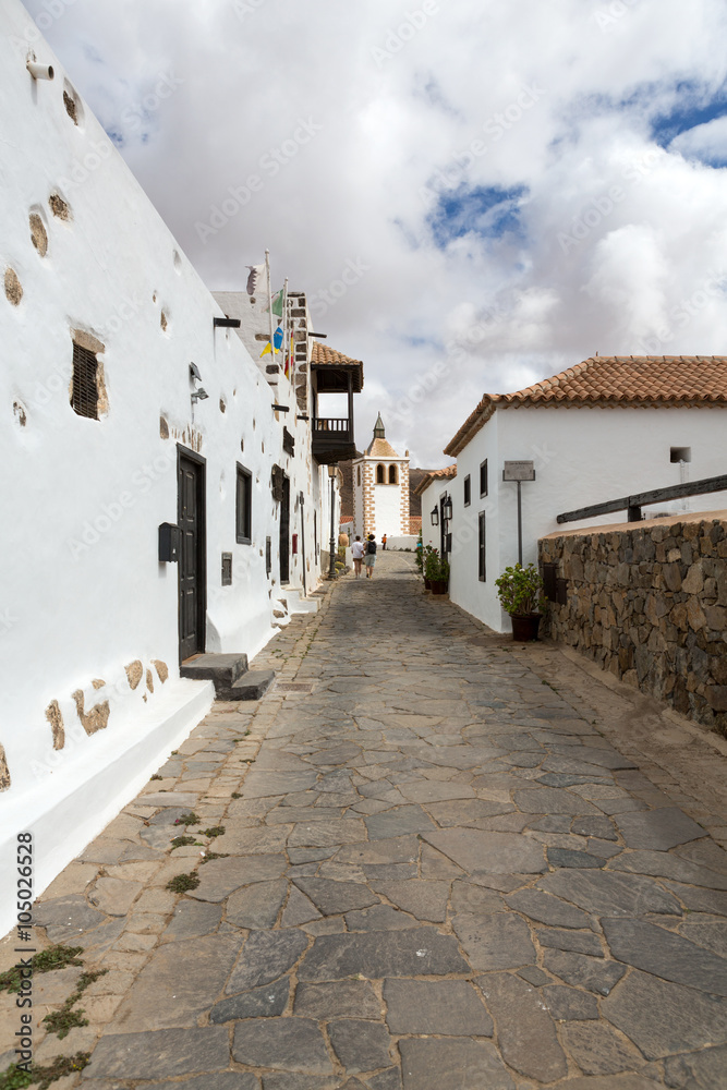 A view of  Juan Bethencourt street in Betancuria on Fuerteventura, Canary Islands, Spain