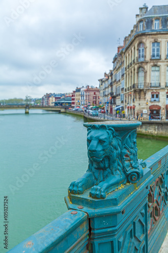 Bridge Pannecau across Nive River, Bayonne photo