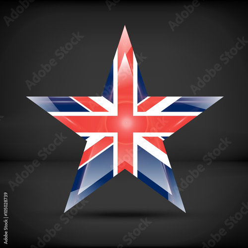 Great Britain flag in star