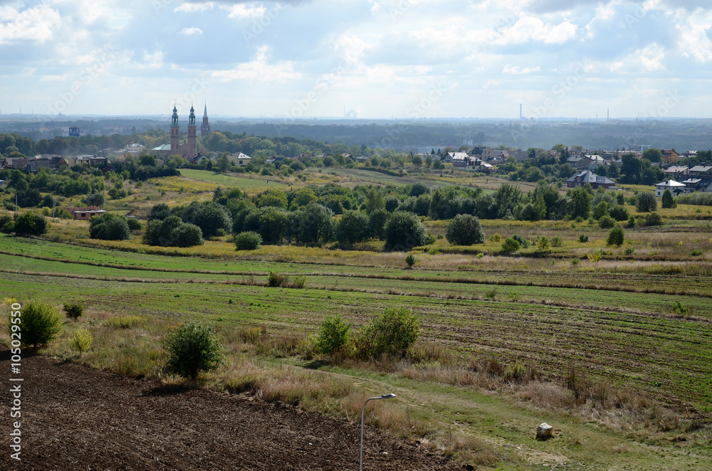 View of the city (Piekary Śląskie in Poland)