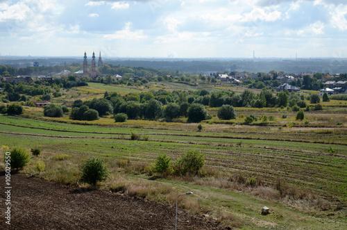 Obraz na płótnie View of the city (Piekary Śląskie in Poland) w salonie