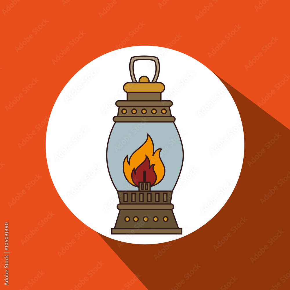 Fototapeta premium camping equipment design 
