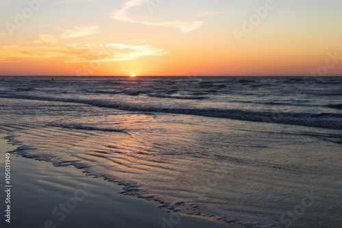 Sunset in the Atlantic ocean